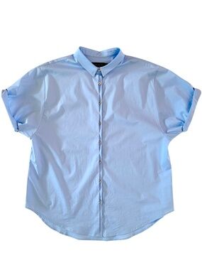 Estelle & Finn Boy Camp Shirt in Blue Size Medium